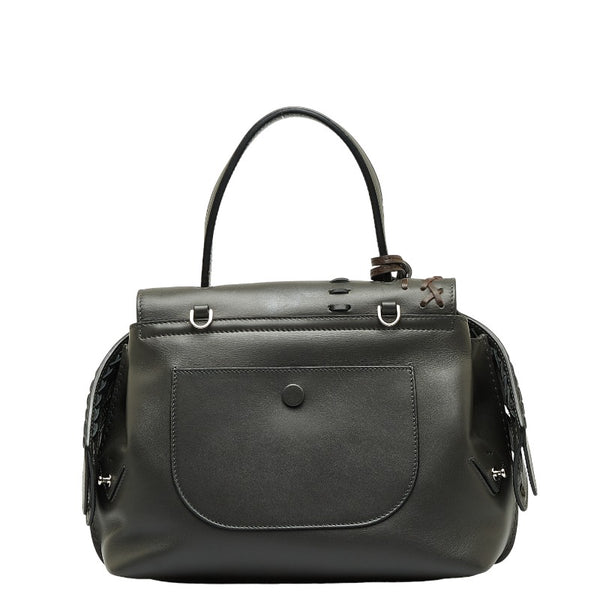 トッズ タッセル ハンドバッグ ショルダーバッグ 2WAY グレー ブラウン レザー レディース TOD’S 【中古】
