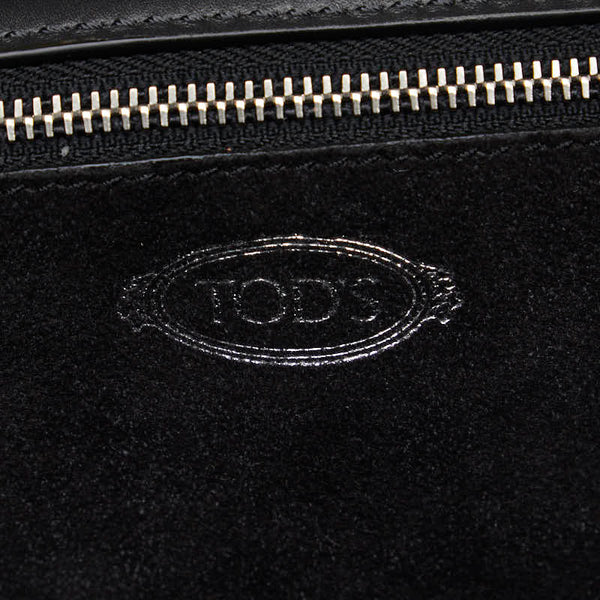 トッズ タッセル ハンドバッグ ショルダーバッグ 2WAY グレー ブラウン レザー レディース TOD’S 【中古】