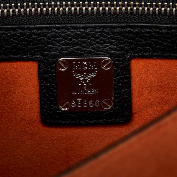 エム シー エム 斜め掛け ショルダーバッグ ブラック レザー レディース MCM 【中古】