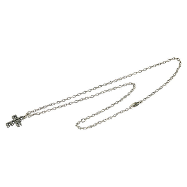 グッチ スクエアG 十字架 チェーン ネックレス シルバー SV925 シルバー レディース GUCCI 【中古】