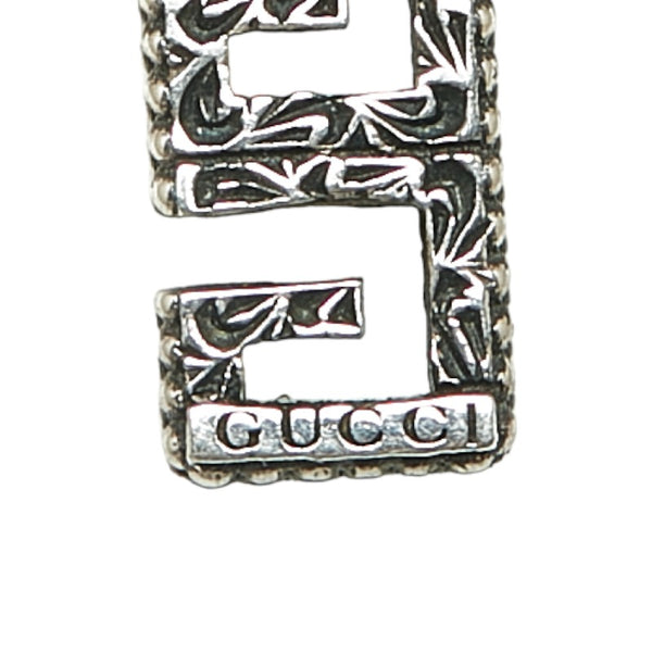 グッチ スクエアG 十字架 チェーン ネックレス シルバー SV925 シルバー レディース GUCCI 【中古】