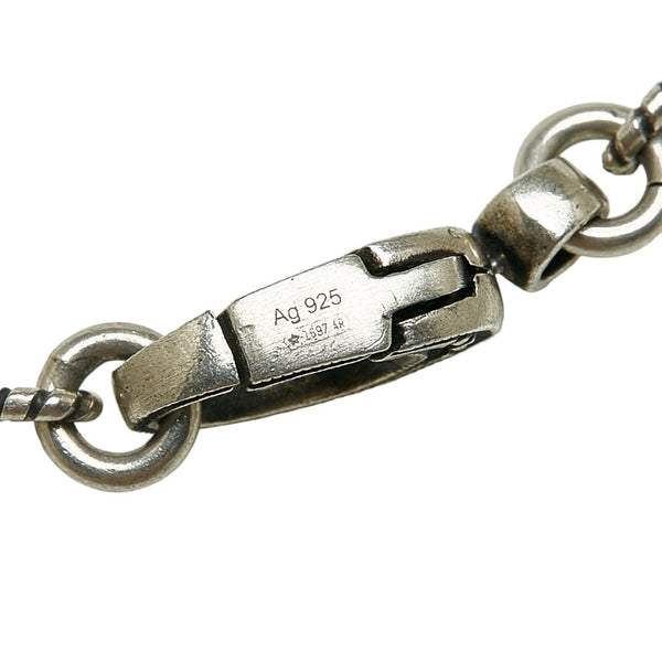 グッチ スクエアG 十字架 チェーン ネックレス シルバー SV925 シルバー レディース GUCCI 【中古】