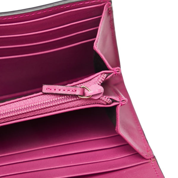 グッチ GGスプリーム コンチネンタルウォレット 長財布 410100 レッド ベージュ PVC レザー レディース GUCCI 【中古】