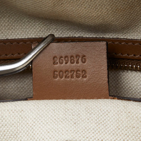 グッチ GGキャンバス シェリーライン ミニボストンバッグ ショルダーバッグ 2WAY 269876 ベージュ マルチカラー キャンバス レザー レディース GUCCI 【中古】