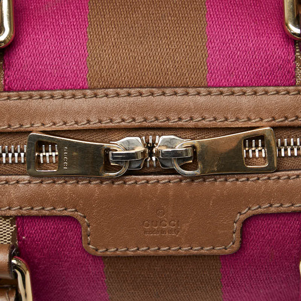 グッチ GGキャンバス シェリーライン ミニボストンバッグ ショルダーバッグ 2WAY 269876 ベージュ マルチカラー キャンバス レザー レディース GUCCI 【中古】