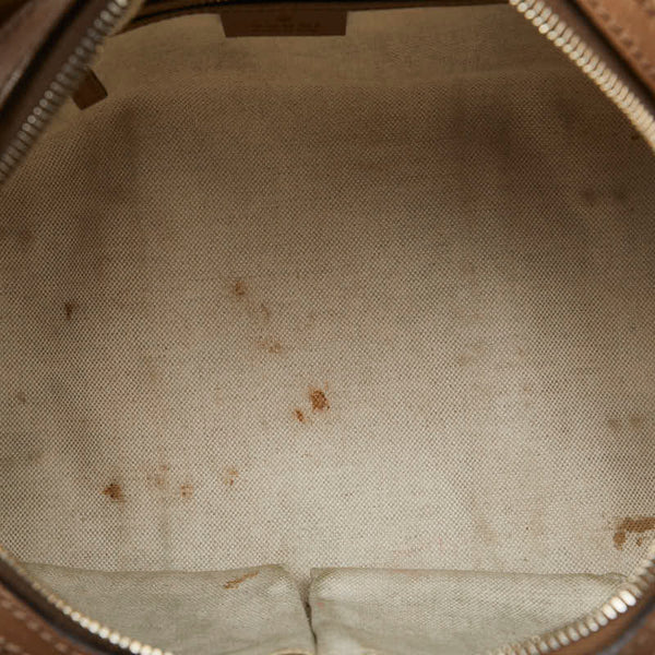 グッチ GGキャンバス シェリーライン ミニボストンバッグ ショルダーバッグ 2WAY 269876 ベージュ マルチカラー キャンバス レザー レディース GUCCI 【中古】