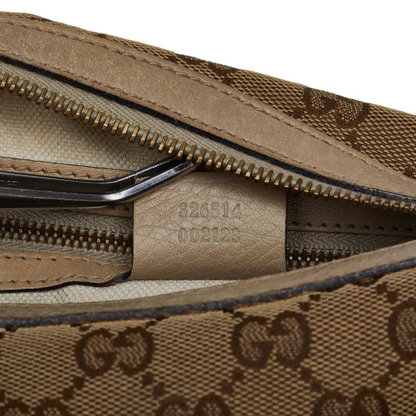 グッチ GGキャンバス ハンドバッグ ショルダーバッグ 2WAY 326514 ベージュ キャンバス レザー レディース GUCCI 【中古】