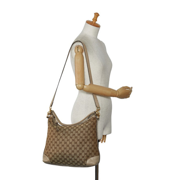 グッチ GGキャンバス ハンドバッグ ショルダーバッグ 2WAY 326514 ベージュ キャンバス レザー レディース GUCCI 【中古】
