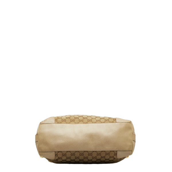 グッチ GGキャンバス ハンドバッグ ショルダーバッグ 2WAY 326514 ベージュ キャンバス レザー レディース GUCCI 【中古】