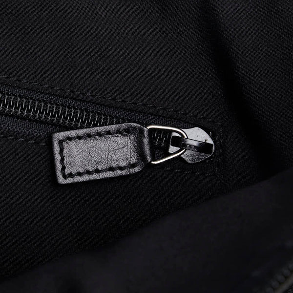 グッチ GGキャンバス 斜め掛け ショルダーバッグ 145856 ブラック キャンバス レザー レディース GUCCI 【中古】