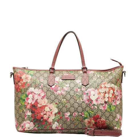 グッチ GGブルームス トートバッグ ショルダーバッグ 2WAY 410748 ベージュ マルチカラー PVC レザー レディース GUCCI 【中古】