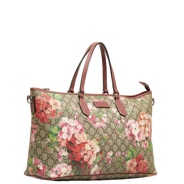 グッチ GGブルームス トートバッグ ショルダーバッグ 2WAY 410748 ベージュ マルチカラー PVC レザー レディース GUCCI 【中古】