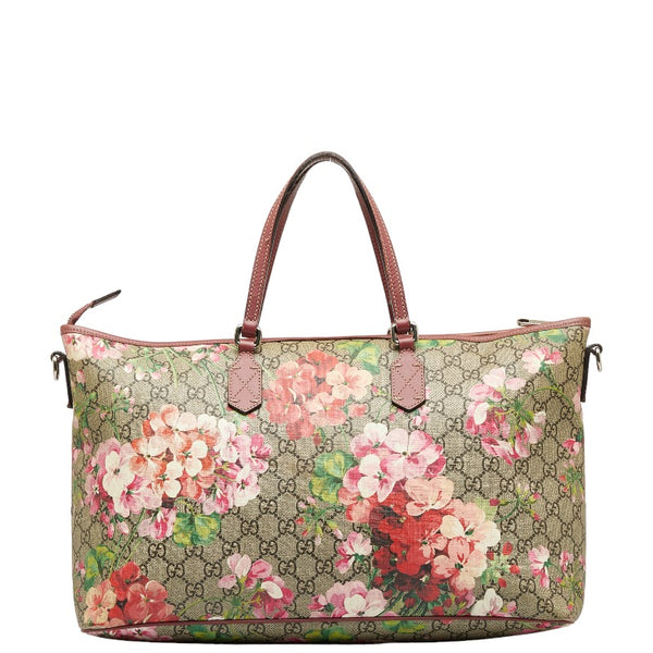 グッチ GGブルームス トートバッグ ショルダーバッグ 2WAY 410748 ベージュ マルチカラー PVC レザー レディース GUCCI 【中古】