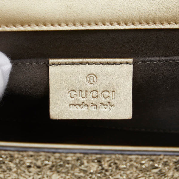 グッチ チェーン ショルダーバッグ 409487 ゴールド レザー レディース GUCCI 【中古】