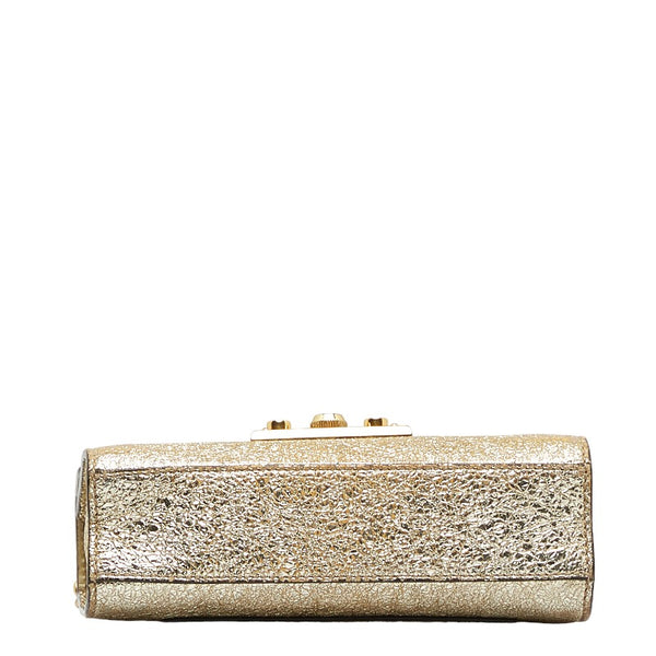 グッチ チェーン ショルダーバッグ 409487 ゴールド レザー レディース GUCCI 【中古】