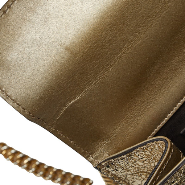 グッチ チェーン ショルダーバッグ 409487 ゴールド レザー レディース GUCCI 【中古】