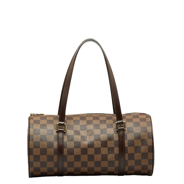 ルイ ヴィトン ダミエ パピヨン30 ハンドバッグ N51303 ブラウン PVC レザー レディース LOUIS VUITTON 【中古】