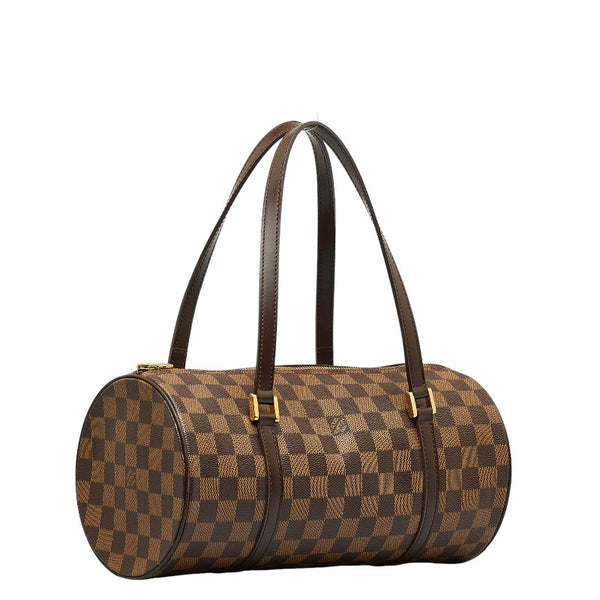 ルイ ヴィトン ダミエ パピヨン30 ハンドバッグ N51303 ブラウン PVC レザー レディース LOUIS VUITTON 【中古】