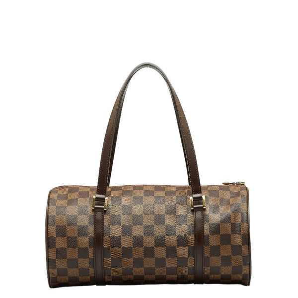 ルイ ヴィトン ダミエ パピヨン30 ハンドバッグ N51303 ブラウン PVC レザー レディース LOUIS VUITTON 【中古】