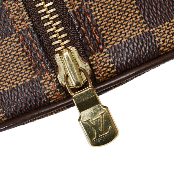 ルイ ヴィトン ダミエ パピヨン30 ハンドバッグ N51303 ブラウン PVC レザー レディース LOUIS VUITTON 【中古】