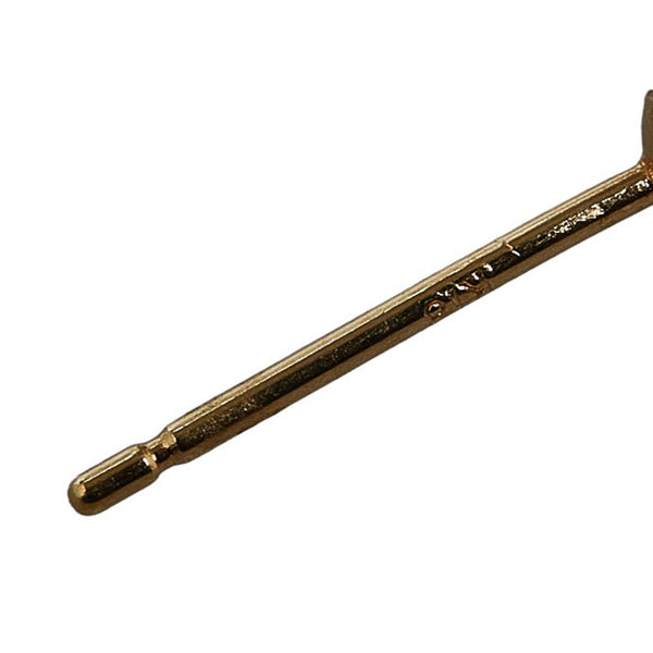 ホワイト K18YG イエローゴールド サンゴ バラ スタッド ピアス レディース 【中古】