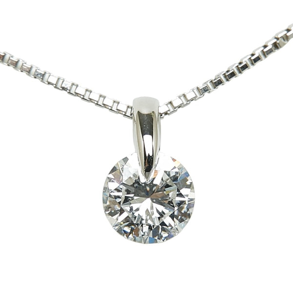 Pt900 プラチナ Pt850 プラチナ ダイヤ0.70ct ペンダントネックレス レディース 【中古】