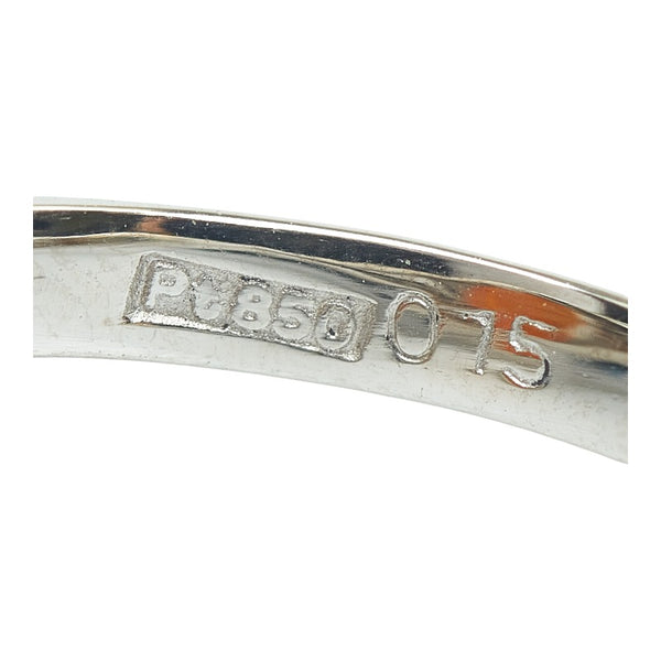 Pt850 プラチナ ファイアオパール2.10ct ダイヤ0.15ct リング 指輪 レディース 10号 【中古】
