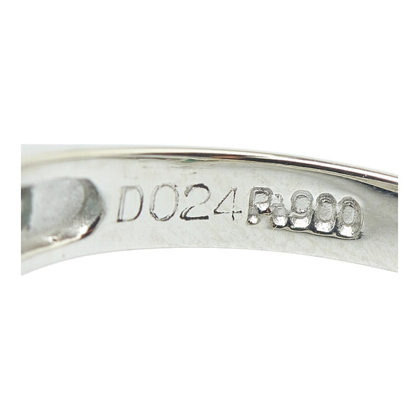 Pt900 プラチナ エメラルド0.86ct ダイヤ0.24ct リング 指輪 レディース 10号 【中古】