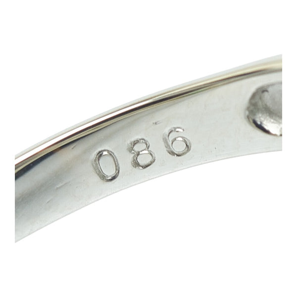 Pt900 プラチナ エメラルド0.86ct ダイヤ0.24ct リング 指輪 レディース 10号 【中古】