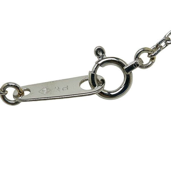 Pt850 プラチナ ダイヤ0.31ct プチネックレス レディース 【中古】