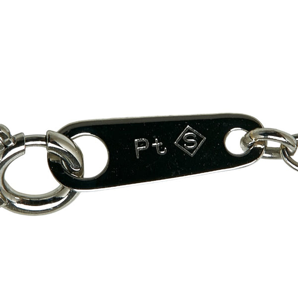 Pt850 プラチナ ダイヤ0.31ct プチネックレス レディース 【中古】