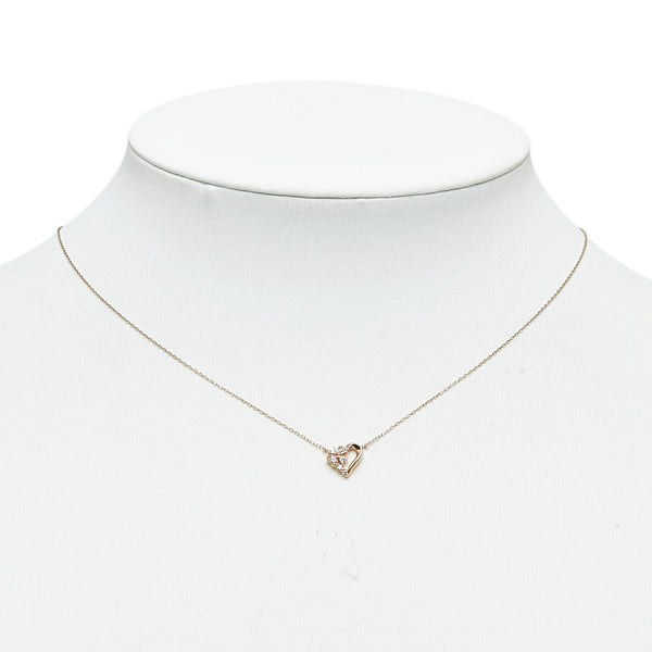 カナルヨンドシー K10PG ピンクゴールド キュービックジルコニア ハート ネックレス レディース canal4℃ 【中古】