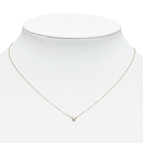 カナルヨンドシー K10PG ピンクゴールド キュービックジルコニア 一粒 ネックレス レディース canal4℃ 【中古】