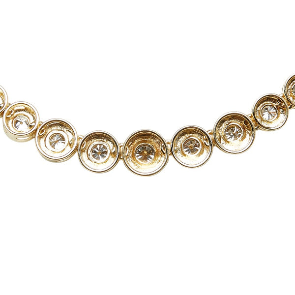K18YG イエローゴールド ダイヤ3.00ct テニスチェーン ネックレス レディース 【中古】