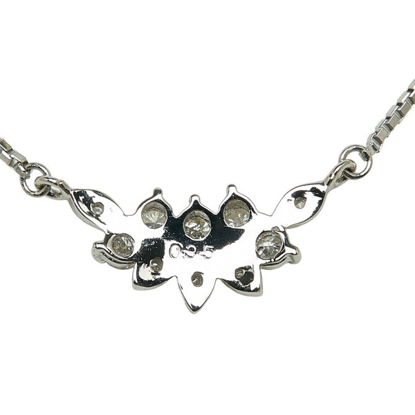Pt850 プラチナ ダイヤ0.35ct ネックレス レディース 【中古】