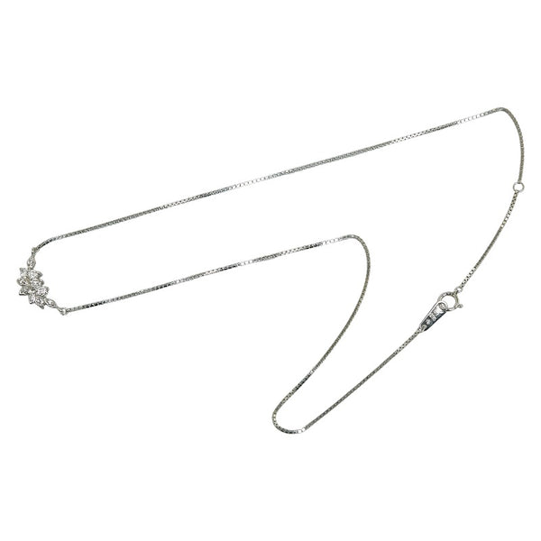 Pt850 プラチナ ダイヤ0.35ct ネックレス レディース 【中古】