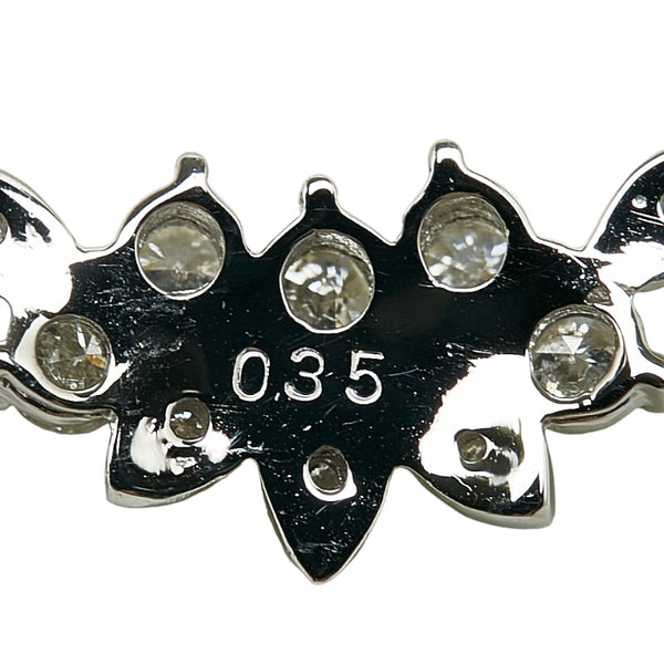 Pt850 プラチナ ダイヤ0.35ct ネックレス レディース 【中古】