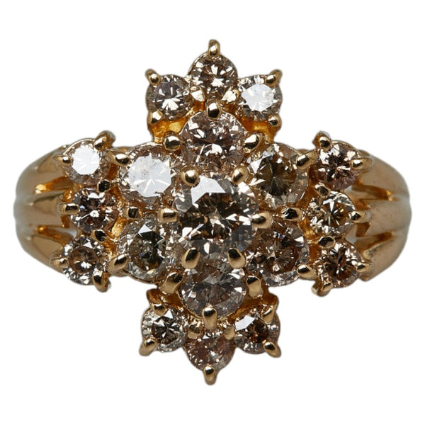 K18YG イエローゴールド ダイヤ2.00ct リング 指輪 レディース 11.5号 【中古】