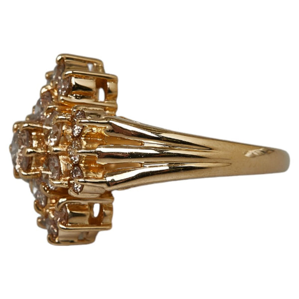 K18YG イエローゴールド ダイヤ2.00ct リング 指輪 レディース 11.5号 【中古】