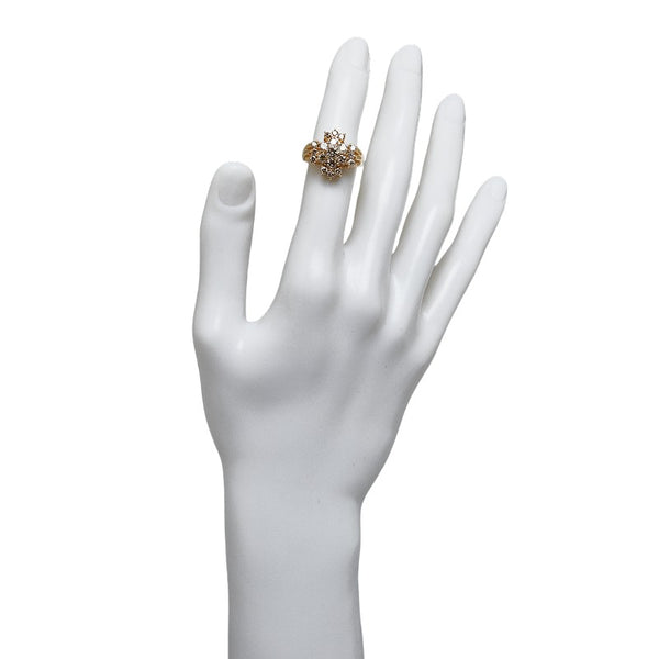 K18YG イエローゴールド ダイヤ2.00ct リング 指輪 レディース 11.5号 【中古】