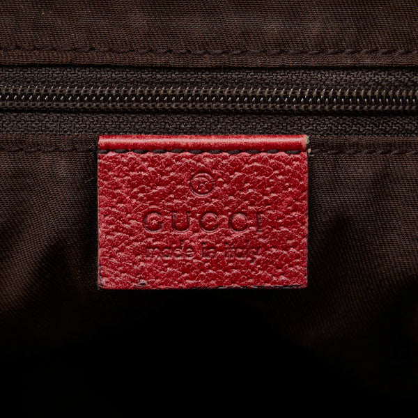 グッチ GGキャンバス プリンシー リボン ショルダーバッグ トートバッグ 163805 ベージュ レッド キャンバス レザー レディース GUCCI 【中古】