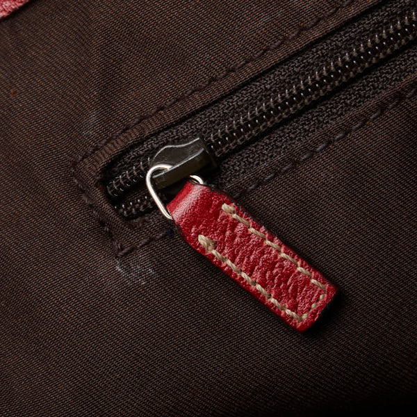 グッチ GGキャンバス プリンシー リボン ショルダーバッグ トートバッグ 163805 ベージュ レッド キャンバス レザー レディース GUCCI 【中古】