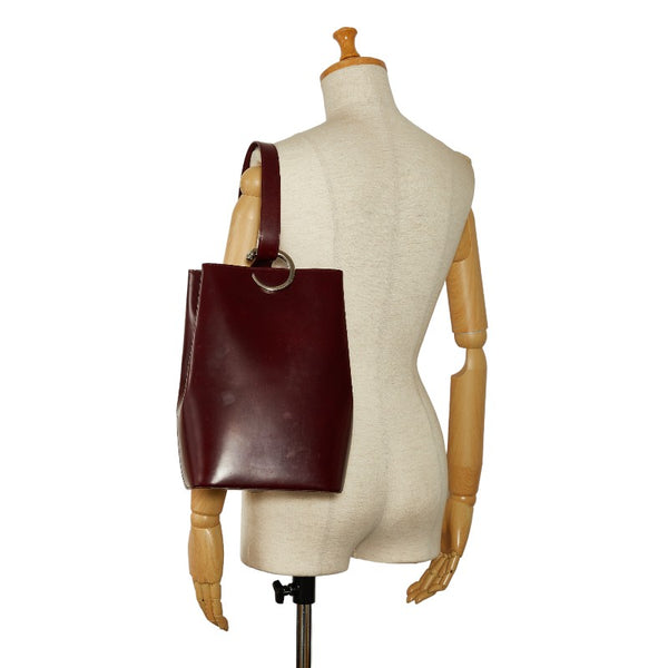 カルティエ パンテール パンサー ショルダーバッグ ボルドー ワインレッド パテントレザー レディース CARTIER 【中古】