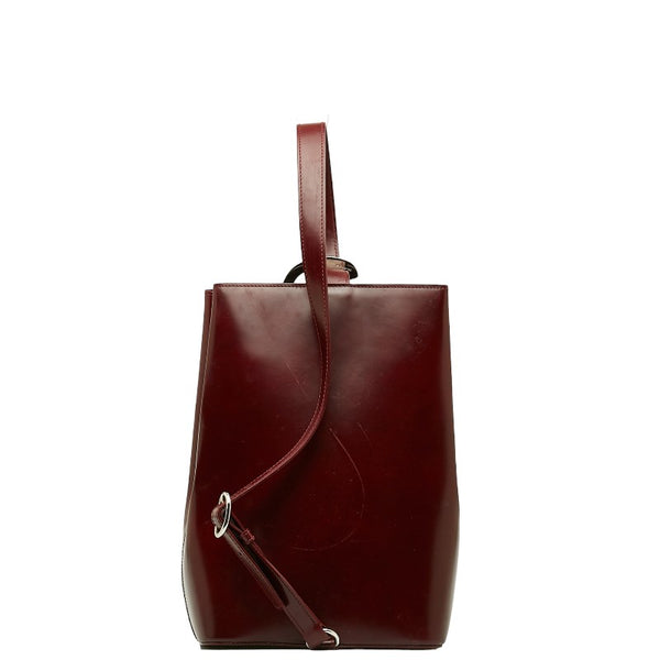 カルティエ パンテール パンサー ショルダーバッグ ボルドー ワインレッド パテントレザー レディース CARTIER 【中古】