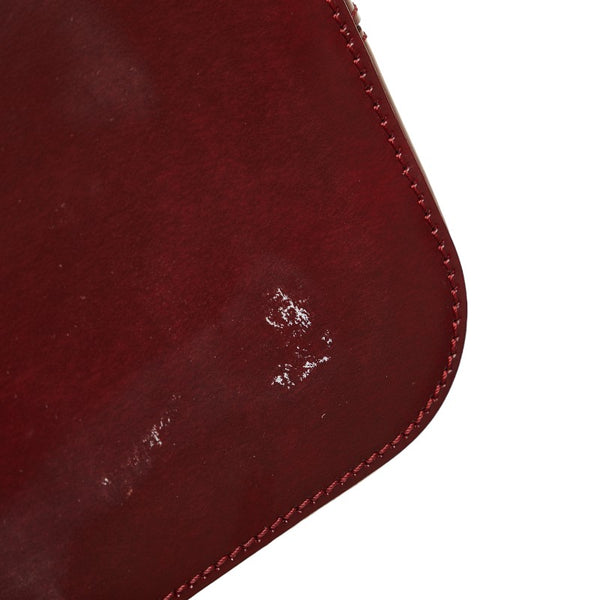 カルティエ パンテール パンサー ショルダーバッグ ボルドー ワインレッド パテントレザー レディース CARTIER 【中古】