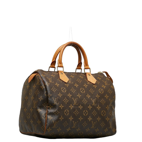 ルイ ヴィトン モノグラム スピーディ 30 ハンドバッグ M41526 ブラウン PVC レザー レディース LOUIS VUITTON 【中古】