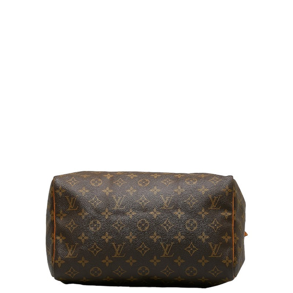 ルイ ヴィトン モノグラム スピーディ 30 ハンドバッグ M41526 ブラウン PVC レザー レディース LOUIS VUITTON 【中古】