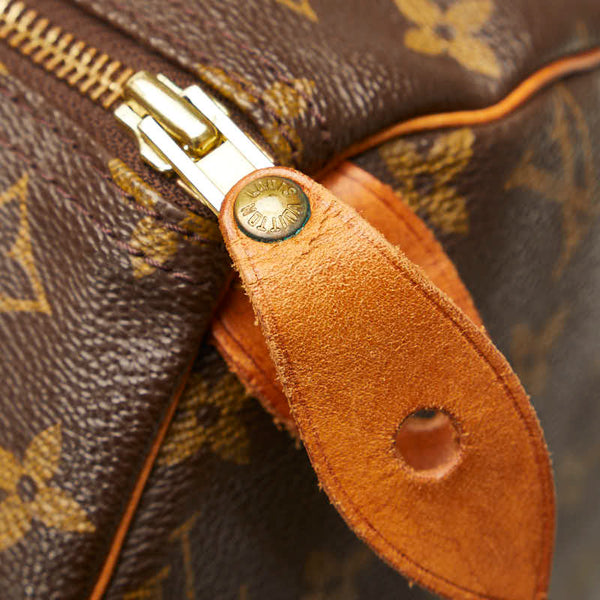 ルイ ヴィトン モノグラム スピーディ 30 ハンドバッグ M41526 ブラウン PVC レザー レディース LOUIS VUITTON 【中古】