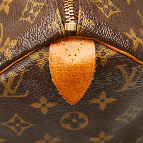 ルイ ヴィトン モノグラム スピーディ 30 ハンドバッグ M41526 ブラウン PVC レザー レディース LOUIS VUITTON 【中古】