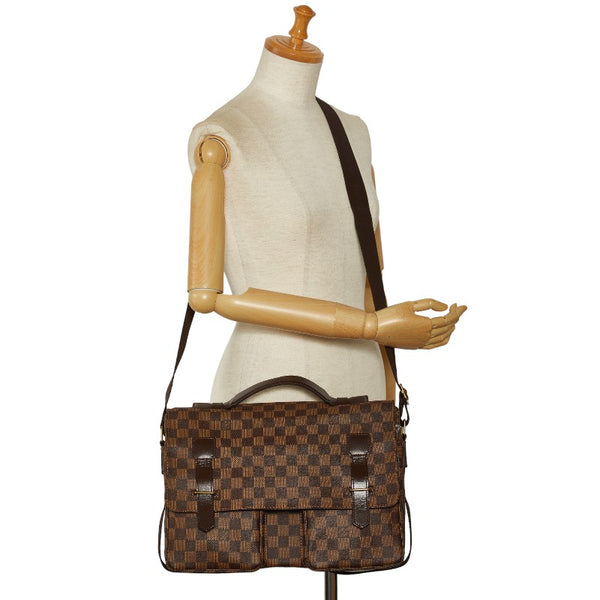 ルイ ヴィトン ダミエ ブロードウェイ ハンドバッグ ショルダーバッグ 2WAY N42270 ブラウン PVC レザー レディース LOUIS VUITTON 【中古】